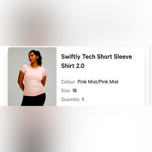 Lululemon tshirt baby pink